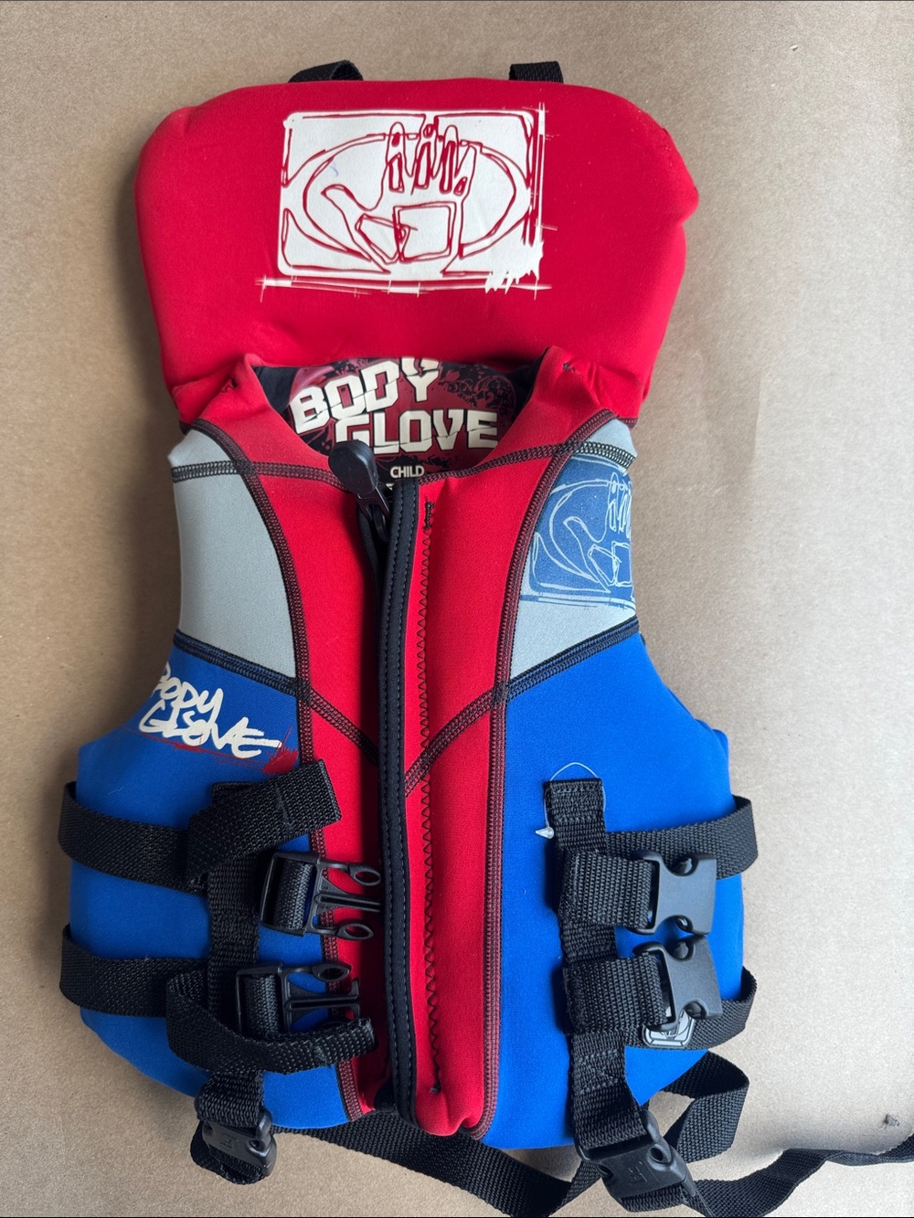 Body Glove Kids Red, Blue and Gray Neoprene Swim Vest